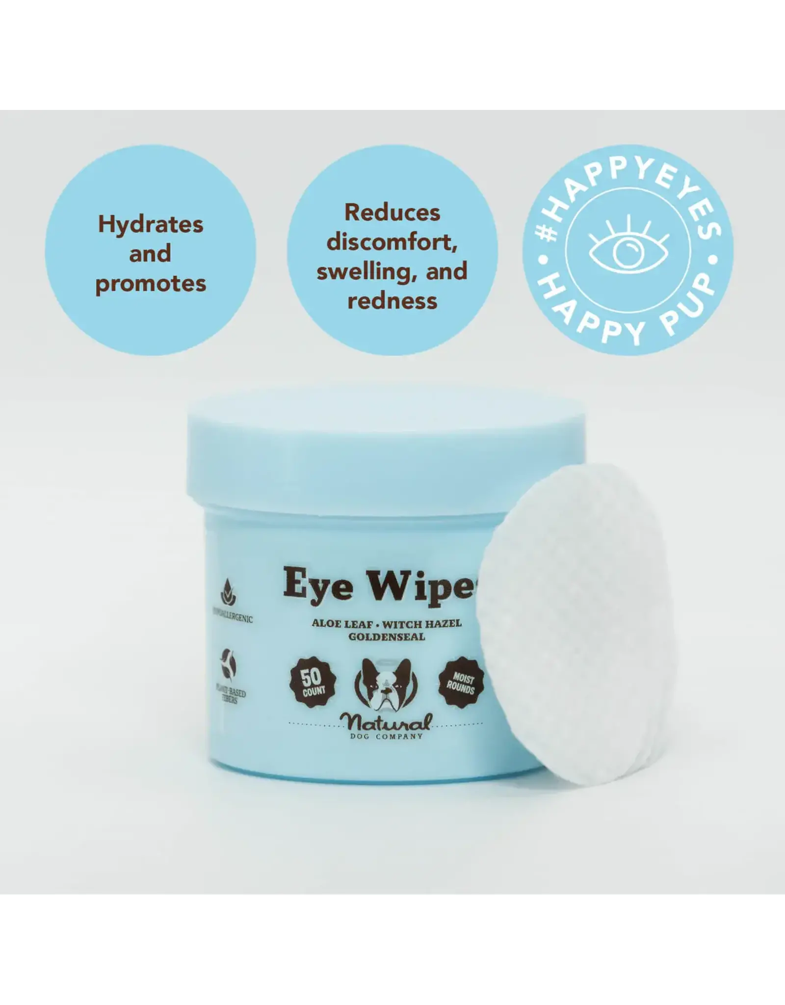 Natural Dog Company NATURAL DOG COMPANY EYE WIPES 50 COUNT JAR