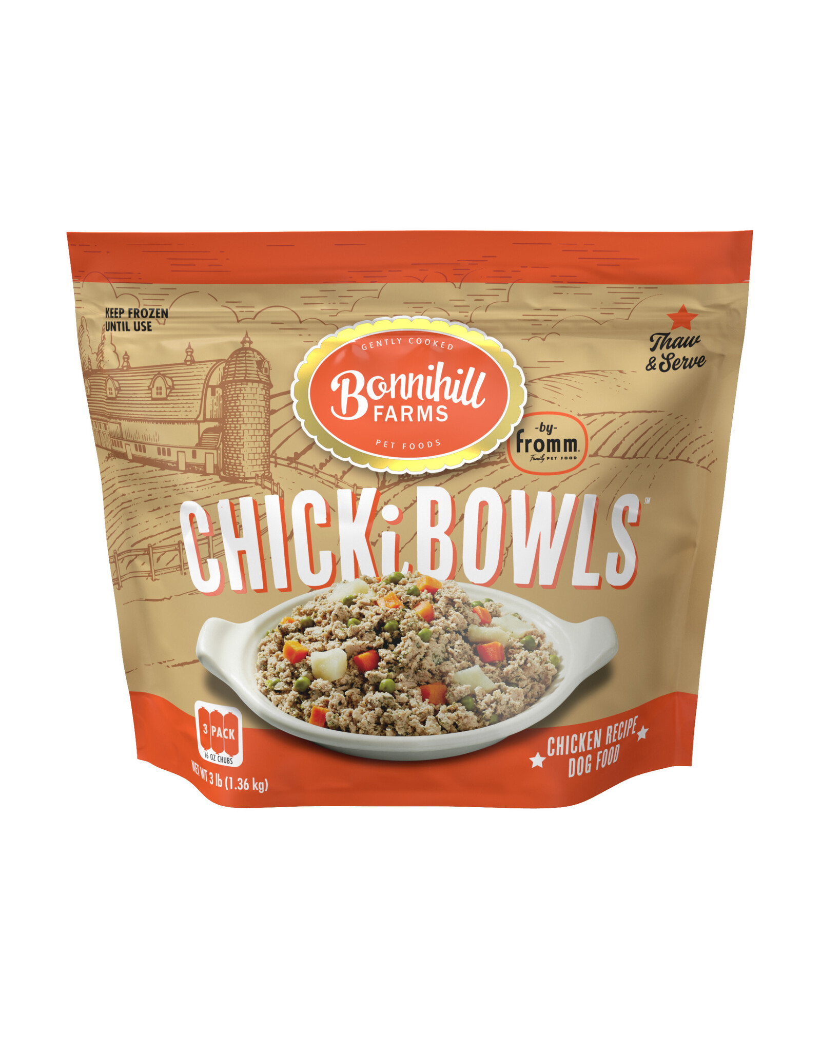 FROMM BONNIHILL FARMS DOG CHICKIBOWLS 3LB Rosie Bunny Bean Urban Pet Provisions