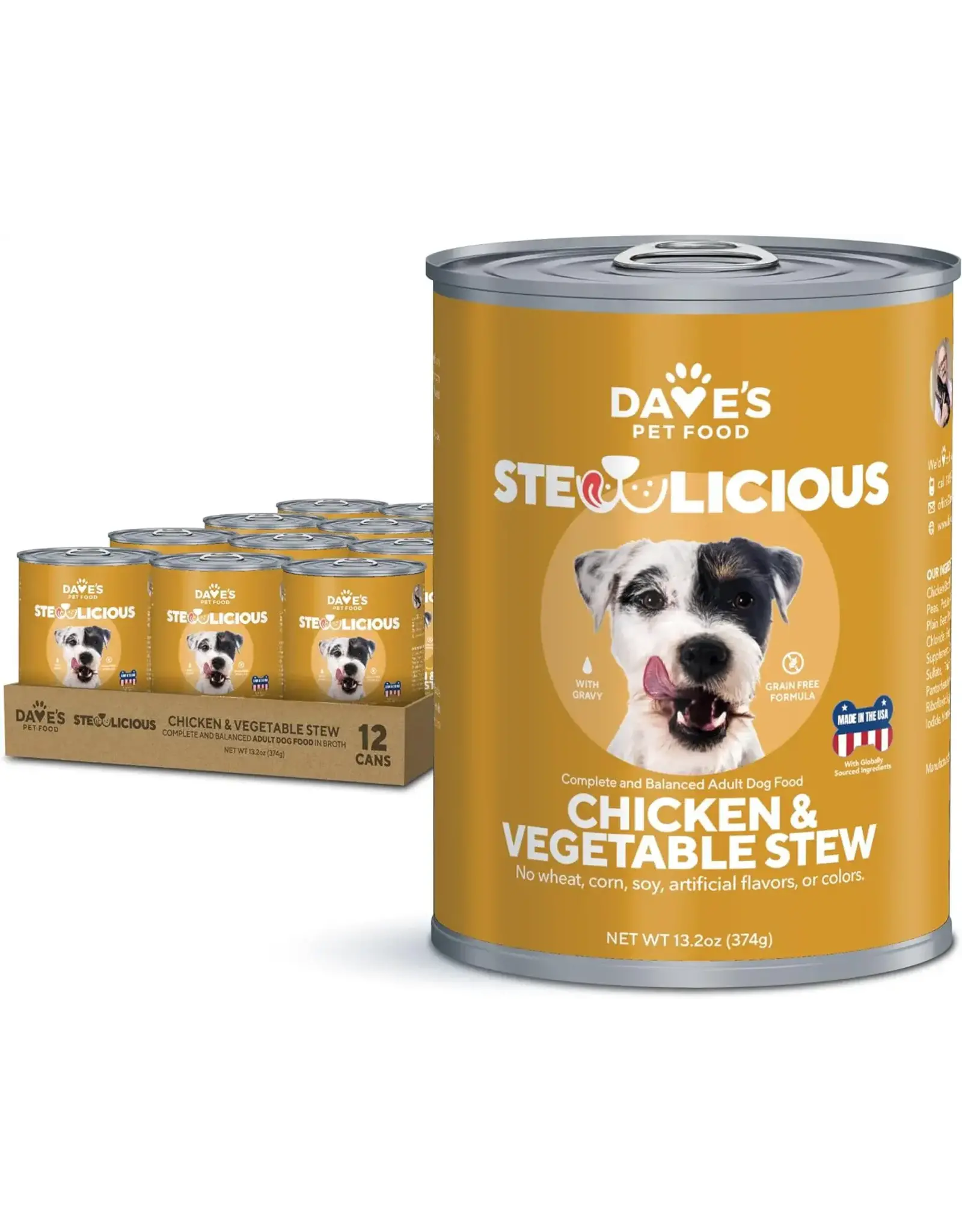 Dave's Pet Food DAVE'S DOG CHICKEN & VEGETABLE CUTS IN GRAVY 13.2OZ