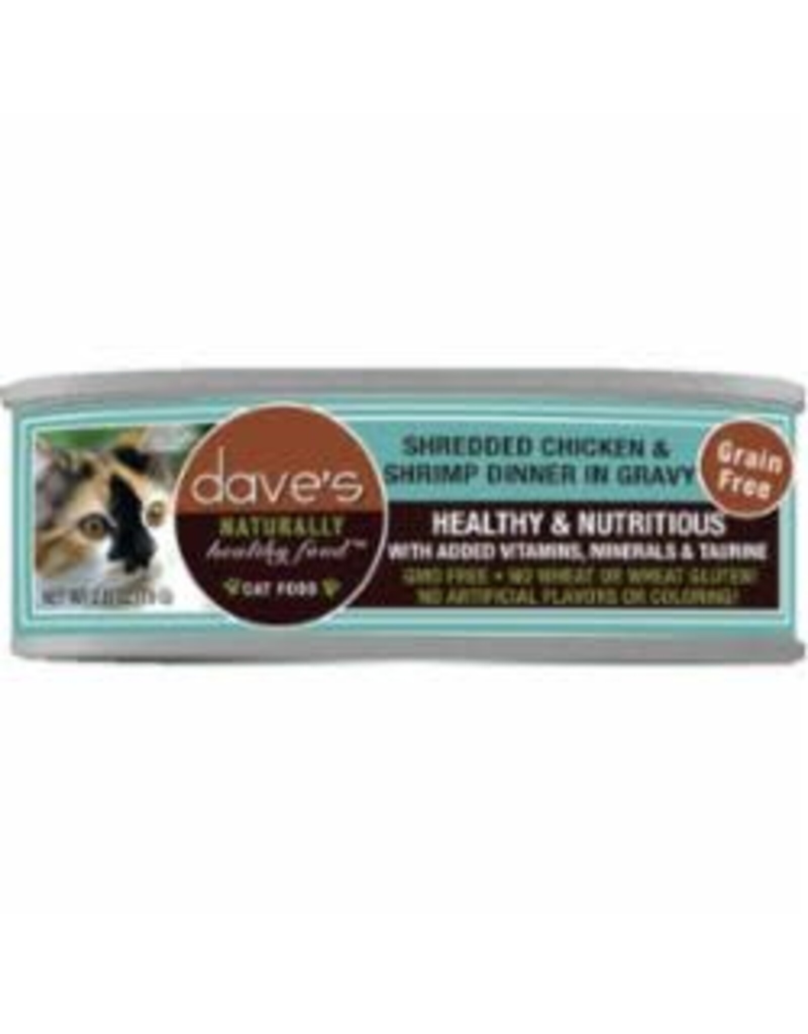 Dave's Pet Food DAVE'S CAT SHREDDED CHICKEN & SHRIMP  2.8OZ