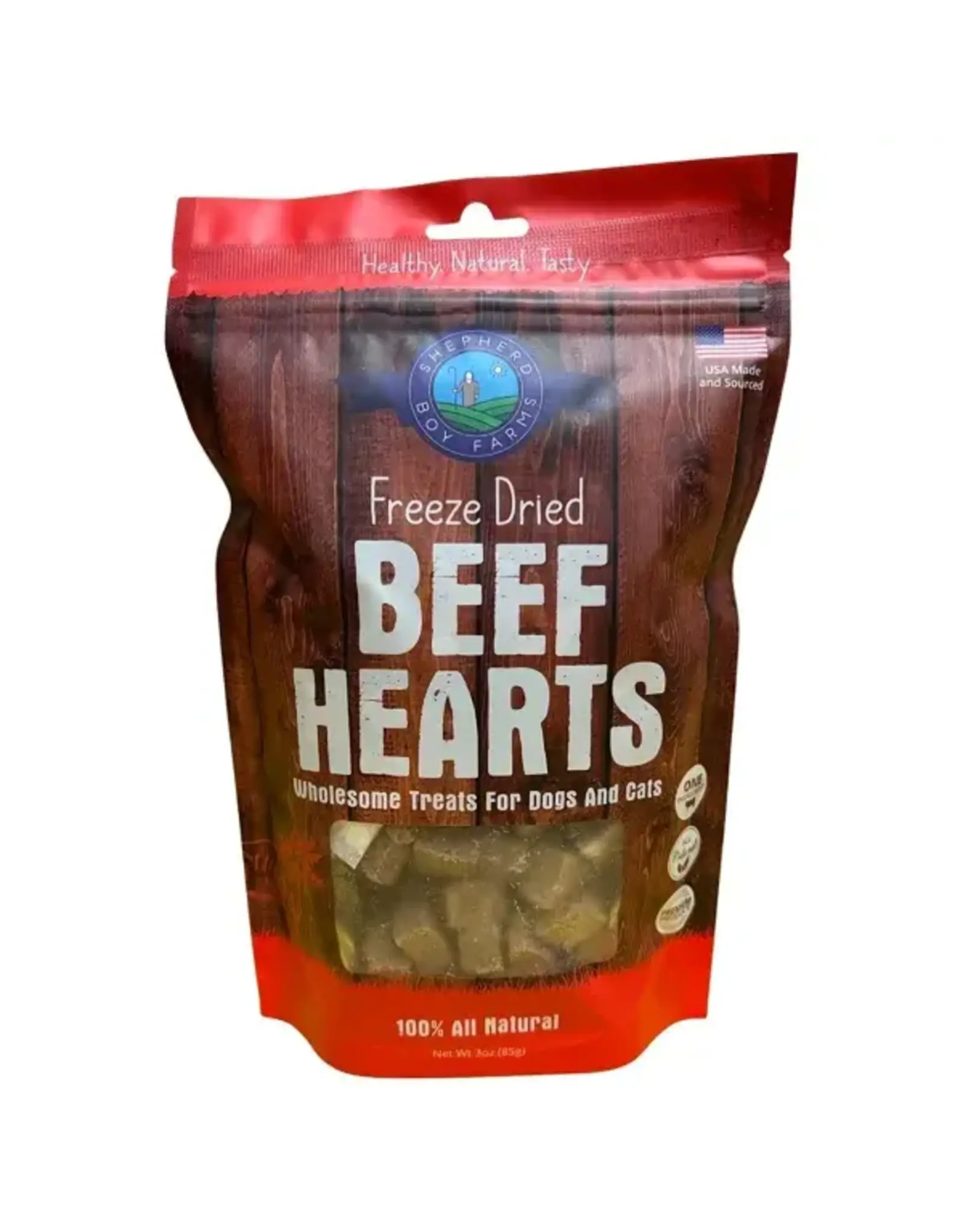 SHEPHERD BOY FARMS SHEPHERD BOY FARMS FREEZE DRIED BEEF HEART TREATS 3OZ
