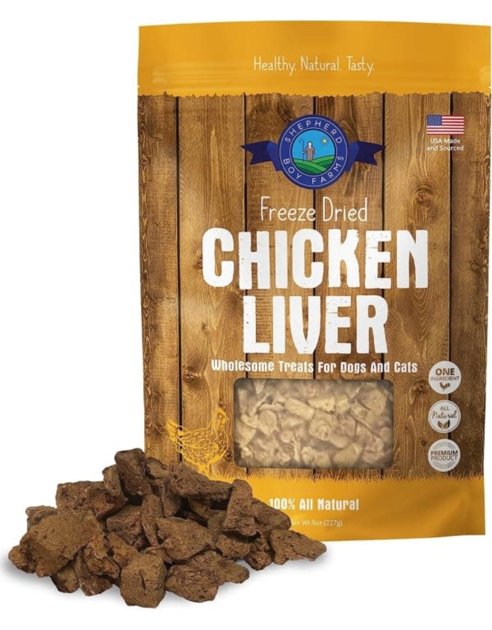 SHEPHERD BOY FARMS SHEPHERD BOY FARMS FREEZE DRIED CHICKEN LIVER TREATS 3OZ