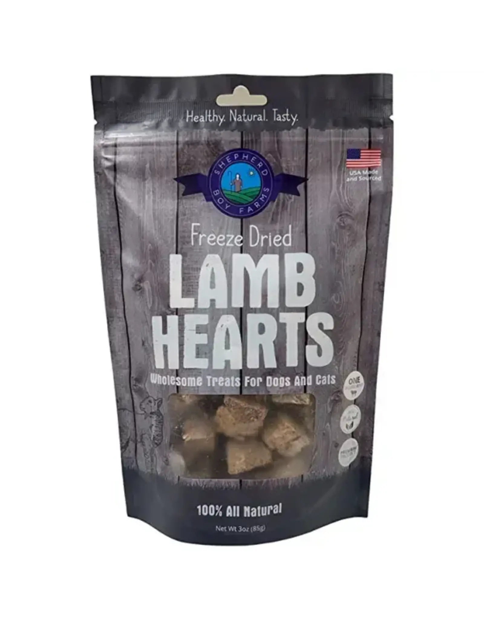 SHEPHERD BOY FARMS SHEPHERD BOY FARMS FREEZE DRIED LAMB HEART TREATS 3OZ