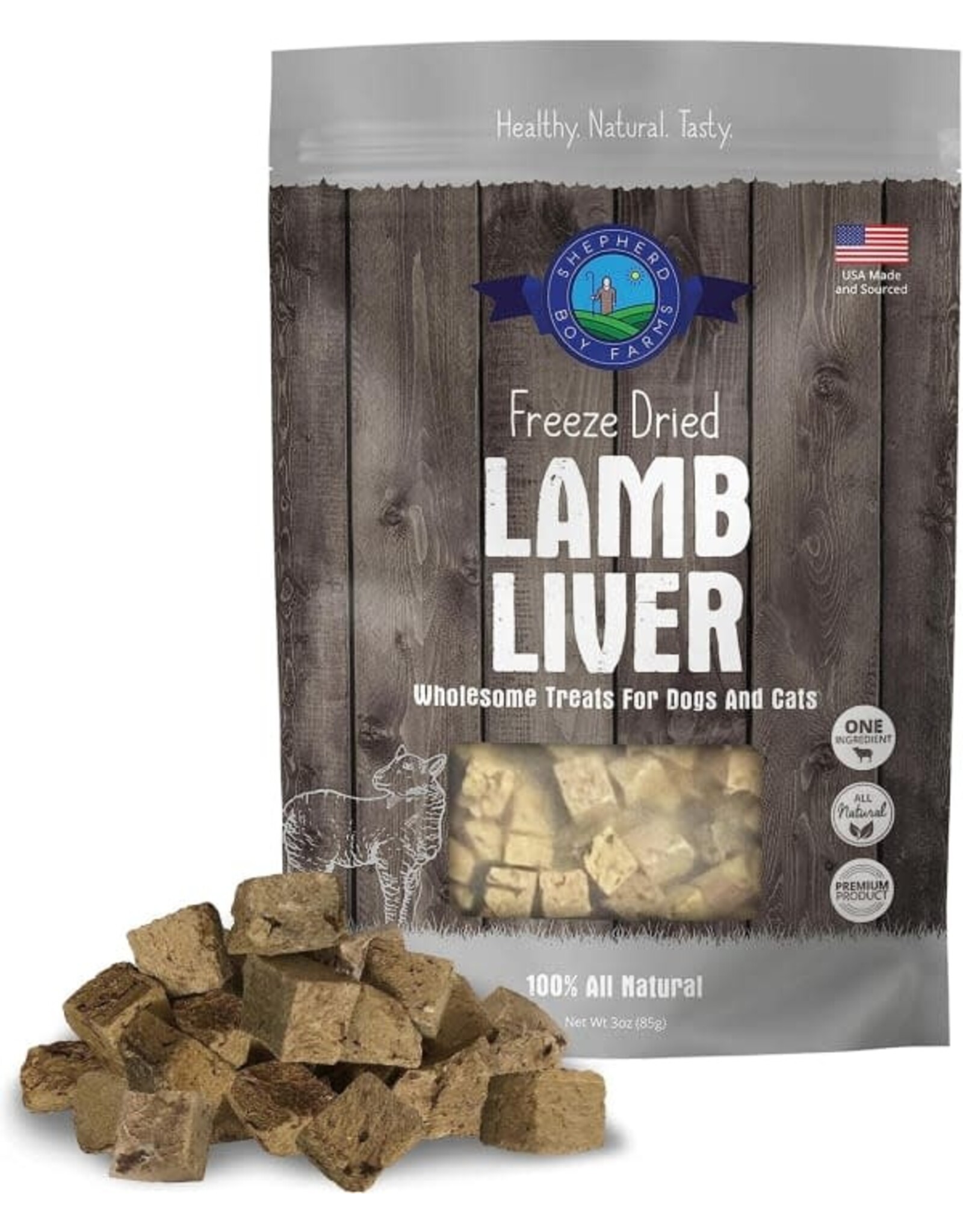 SHEPHERD BOY FARMS SHEPHERD BOY FARMS FREEZE DRIED LAMB LIVER TREATS 3OZ