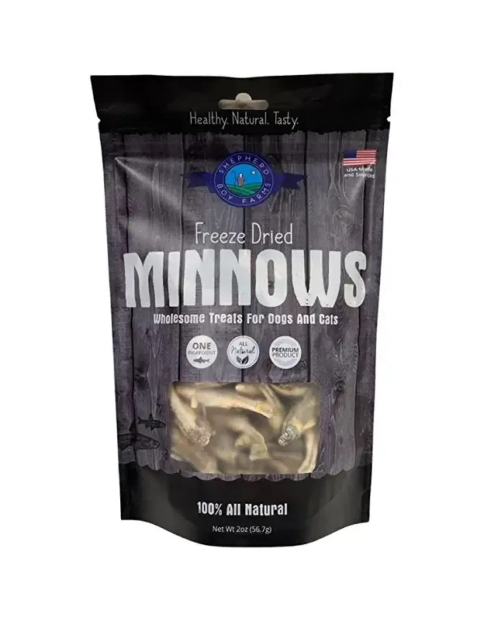SHEPHERD BOY FARMS SHEPHERD BOY FARMS FREEZE DRIED MINNOWS TREATS 2OZ
