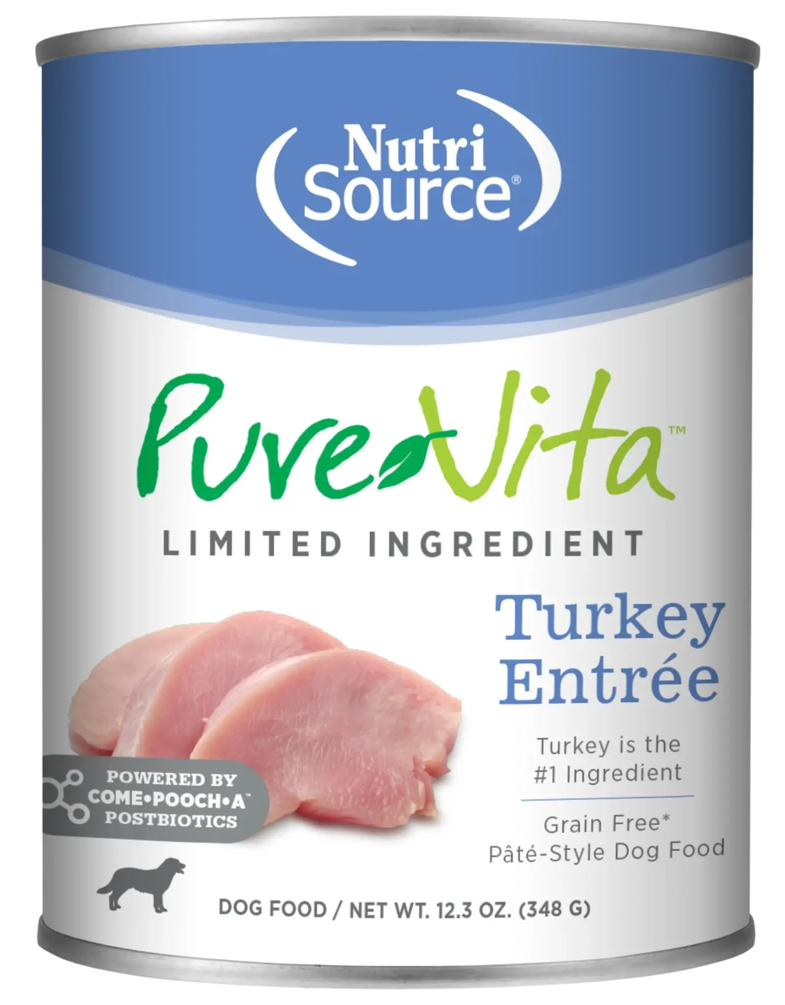 NutriSource Pet Foods PUREVITA DOG GRAIN FREE TURKEY ENTREE 12.3OZ
