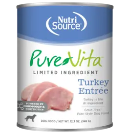 NutriSource Pet Foods PUREVITA DOG GRAIN FREE TURKEY ENTREE 12.3OZ