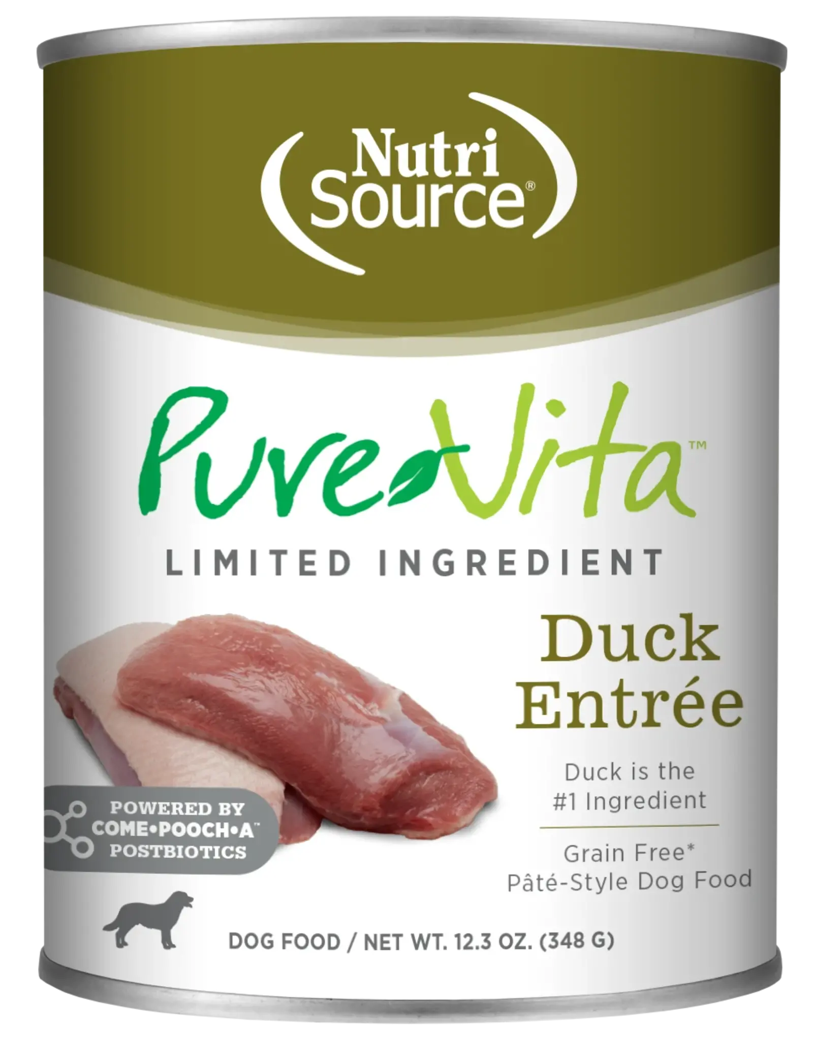 NutriSource Pet Foods PUREVITA DOG GRAIN FREE DUCK ENTREE 12.3OZ