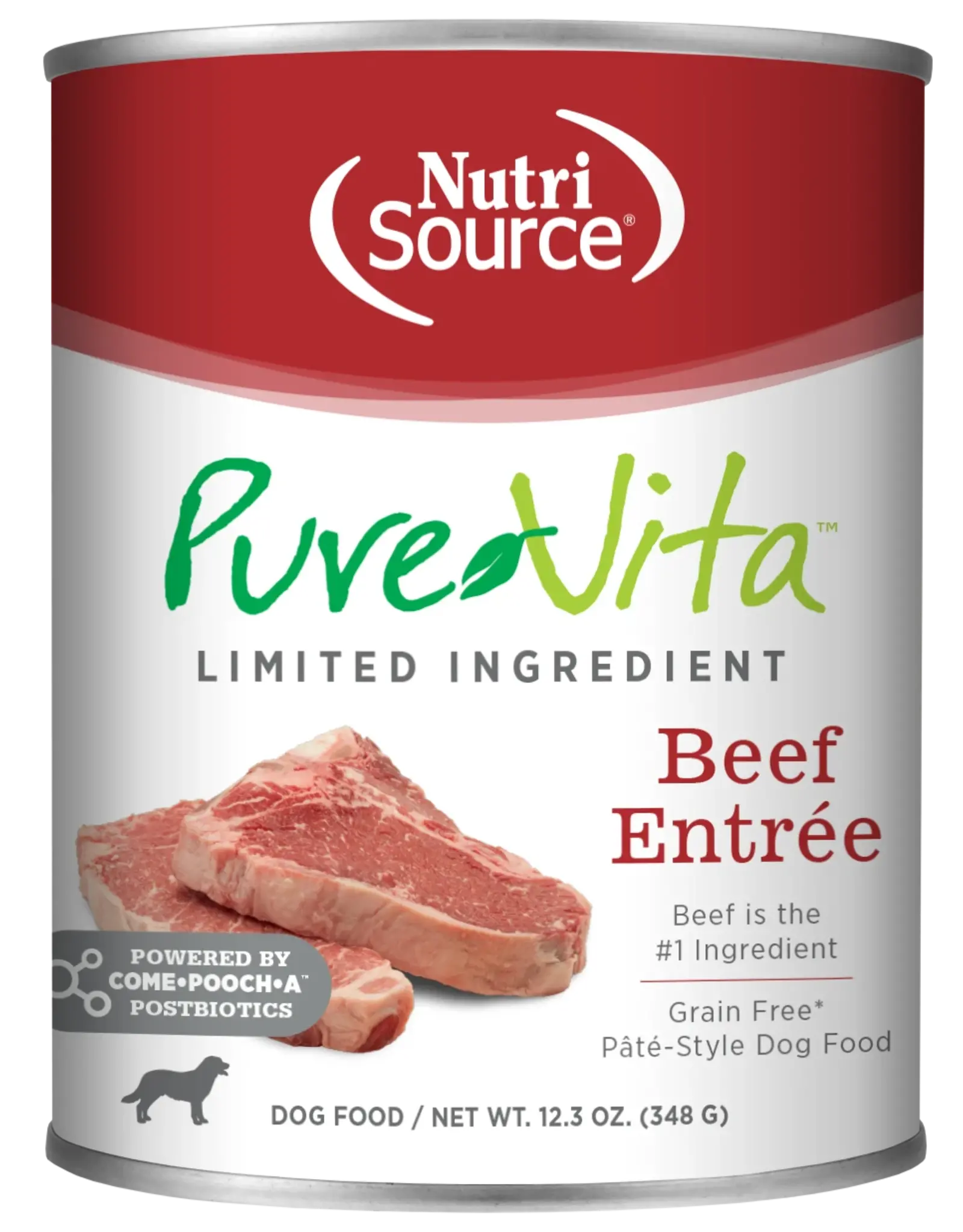NutriSource Pet Foods PUREVITA DOG GRAIN FREE BEEF ENTREE 12.3OZ