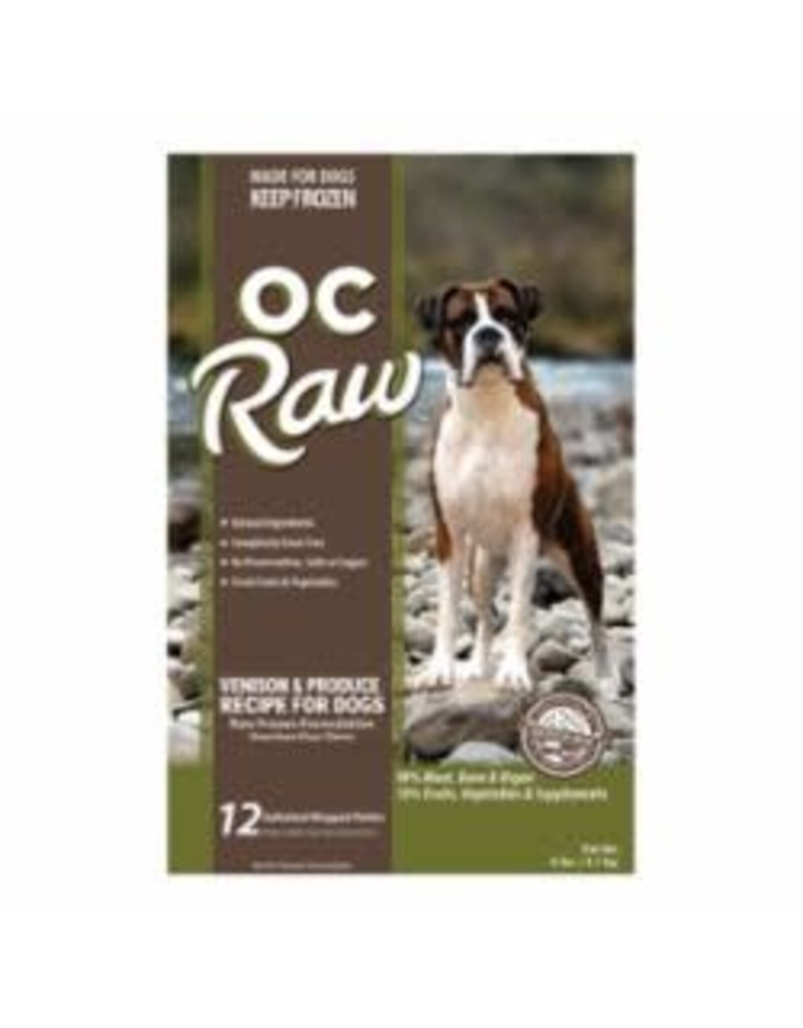OC Raw Dog OC RAW DOG FROZEN PATTIES VENISON & PRODUCE 6LB