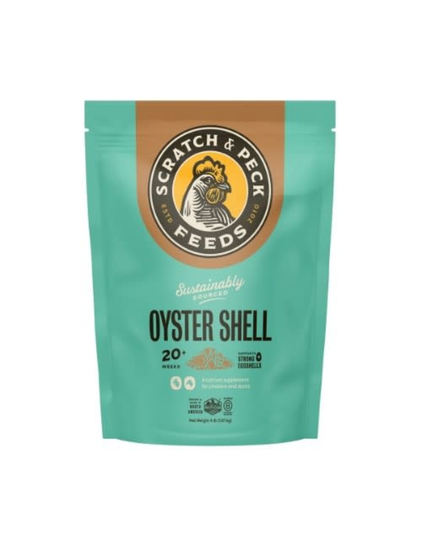 Scratch & Peck Feeds SCRATCH & PECK CLUCKIN' GOOD OYSTER SHELL SUPPLEMENT 4LB