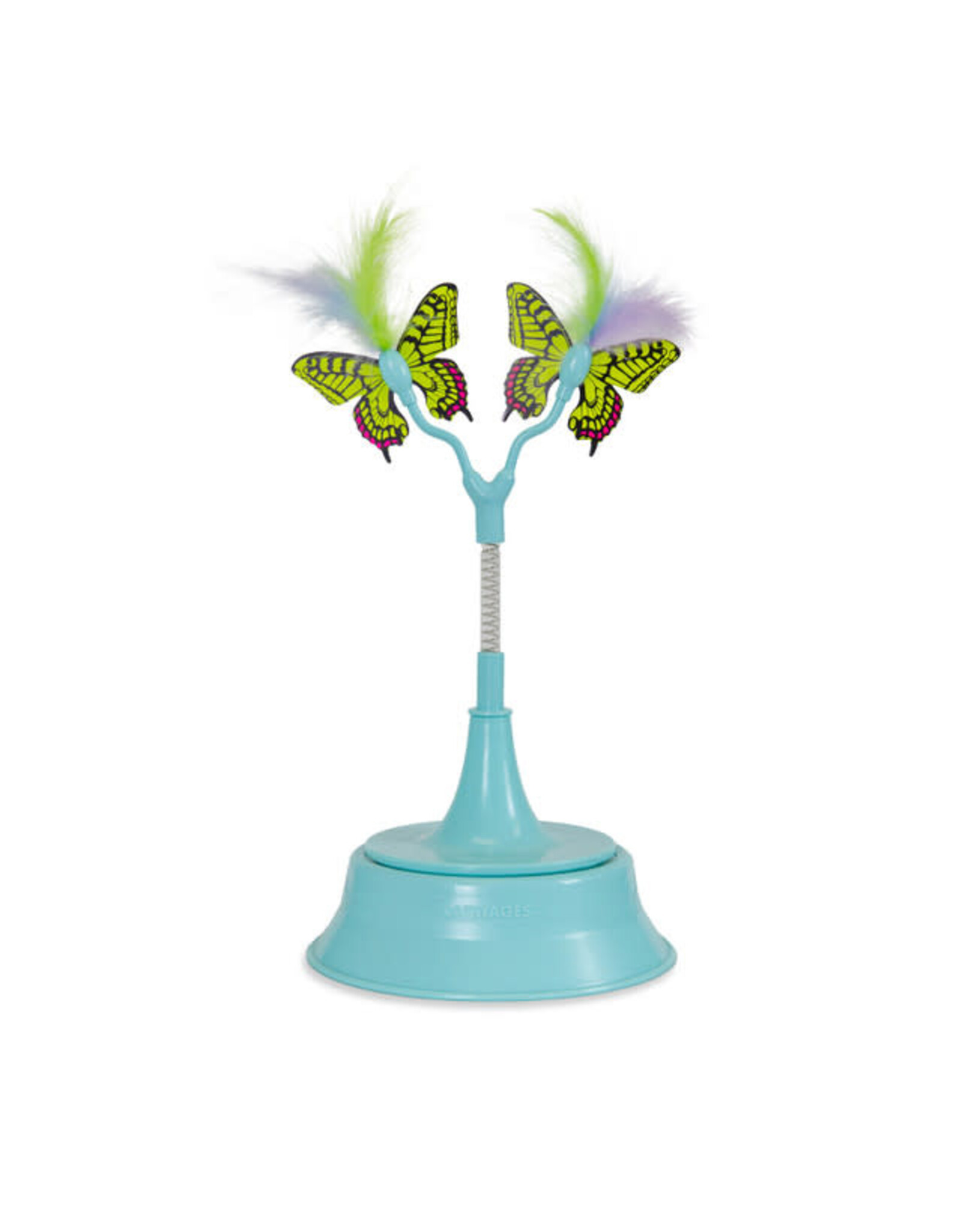 2-IN-1 FLUTTER CAT TOY AND BALL TRACK TOPPER