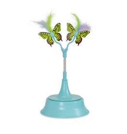 2-IN-1 FLUTTER CAT TOY AND BALL TRACK TOPPER