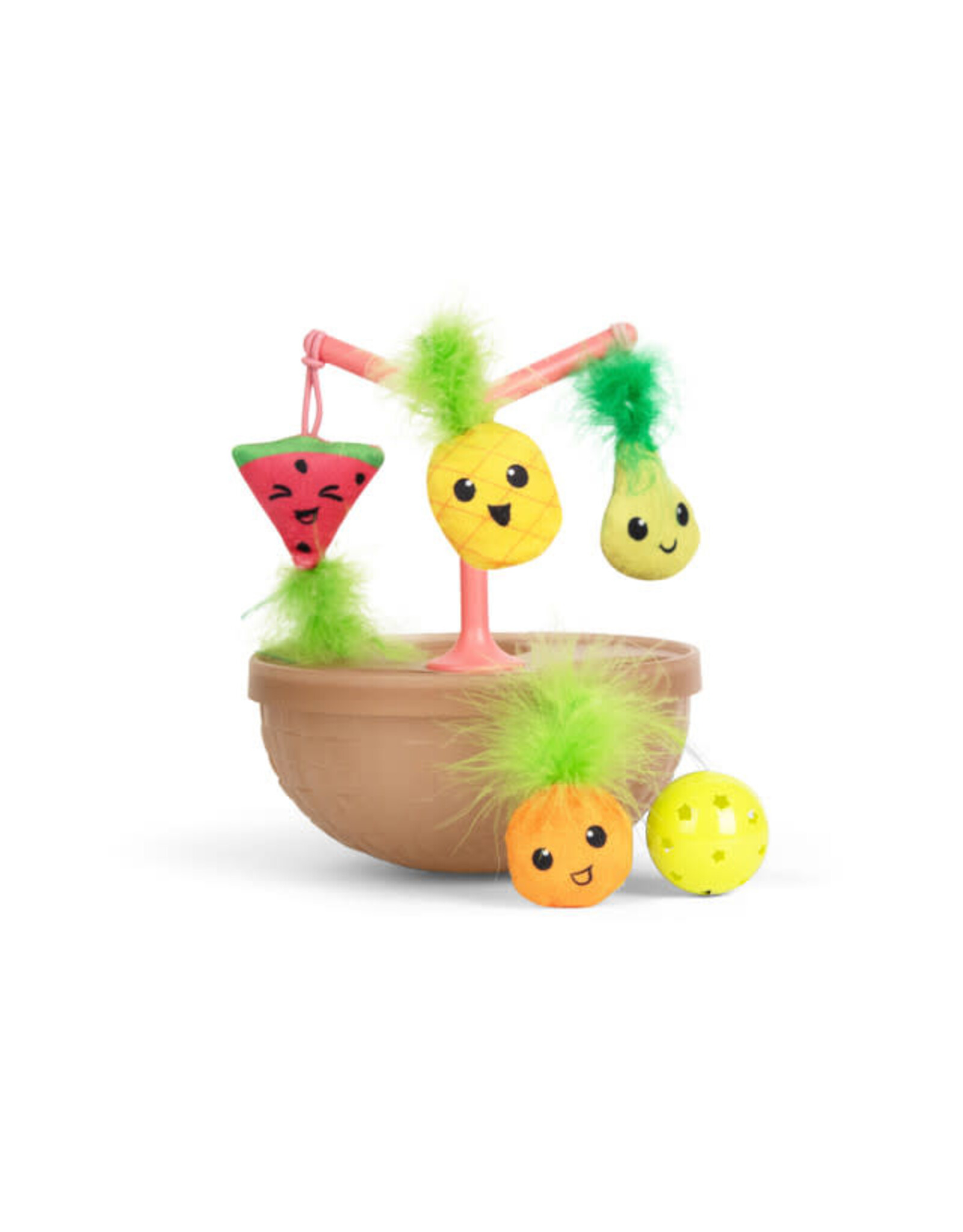 Outward Hound HUNT N' WOBBLE FRUIT BOWL WOBBLING CAT TOY