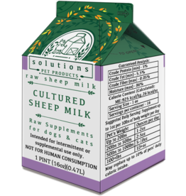 SOLUTIONS PET PRODUCTS SOLUTIONS PET PRODUCTS RAW CULTURED SHEEP'S MILK 16OZ PINT