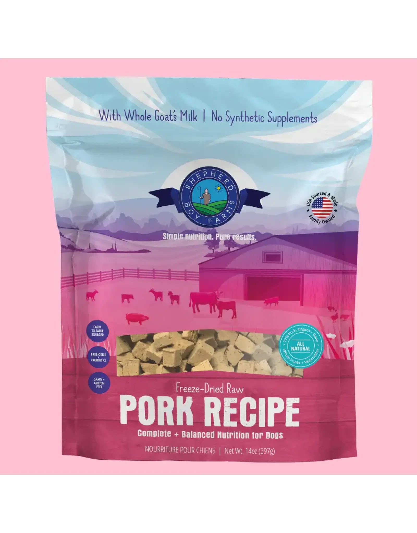 SHEPHERD BOY FARMS SHEPHERD BOY FARMS FREEZE DRIED PORK DIET