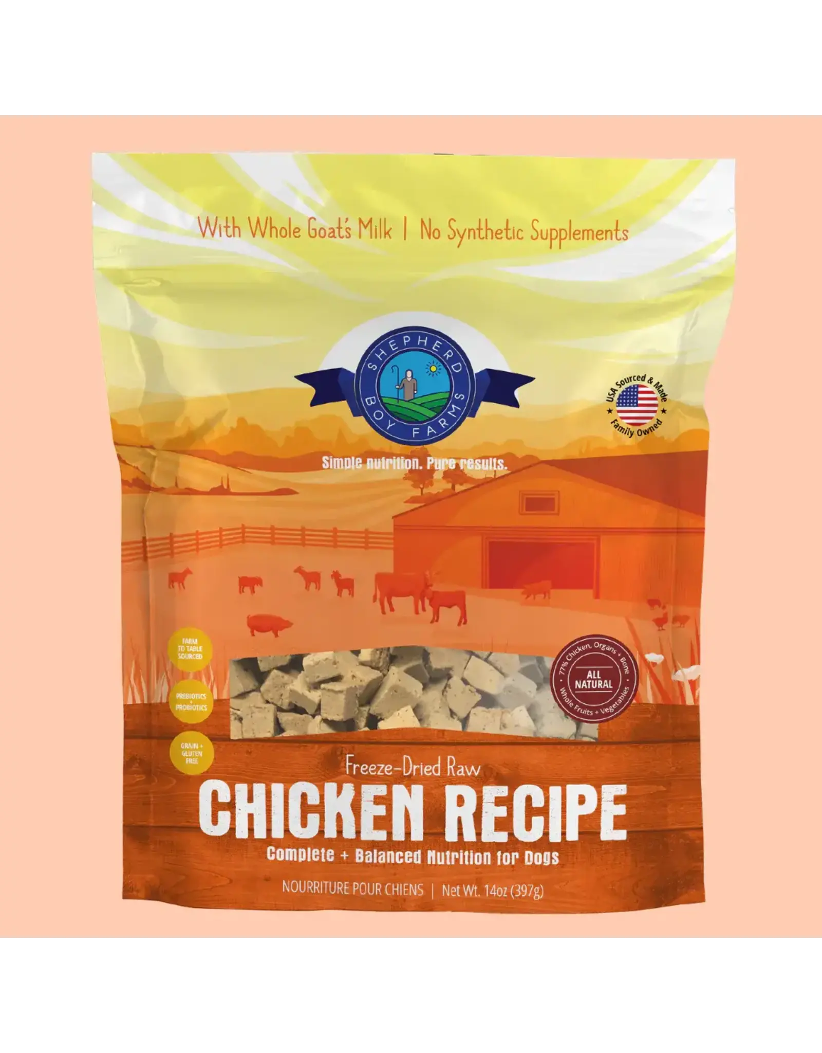 SHEPHERD BOY FARMS SHEPHERD BOY FARMS DOG FREEZE DRIED CHICKEN DIET