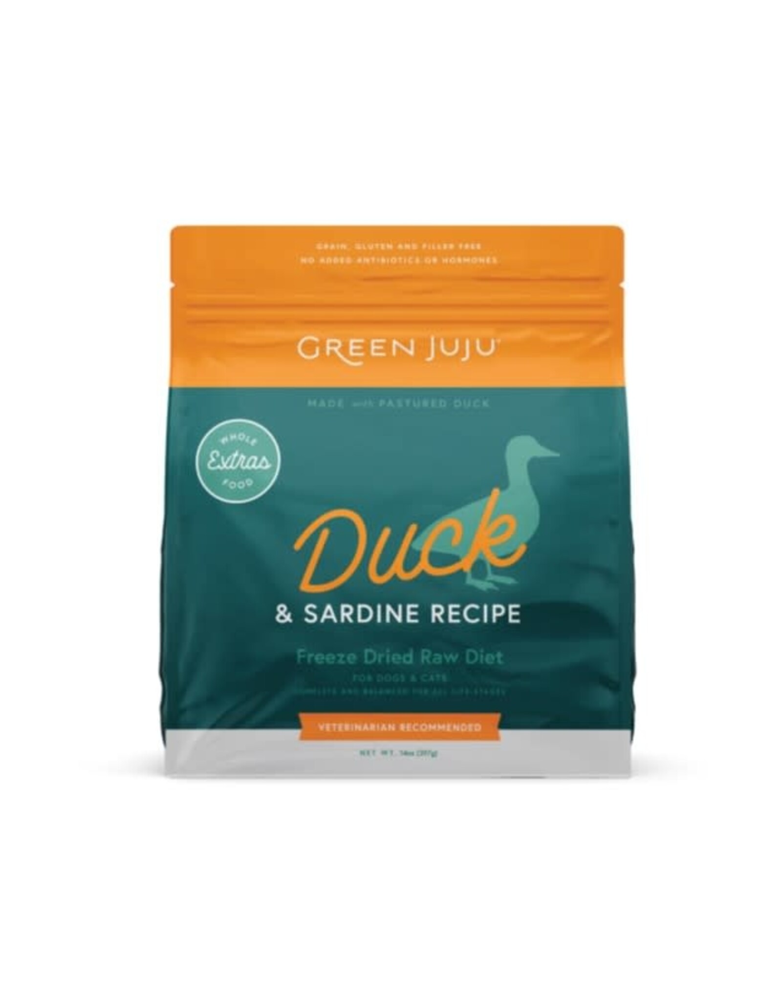 Green Juju Kitchen GREEN JUJU FREEZE DRIED DOG EXTRAS DUCK & SARDINE DIET 14OZ