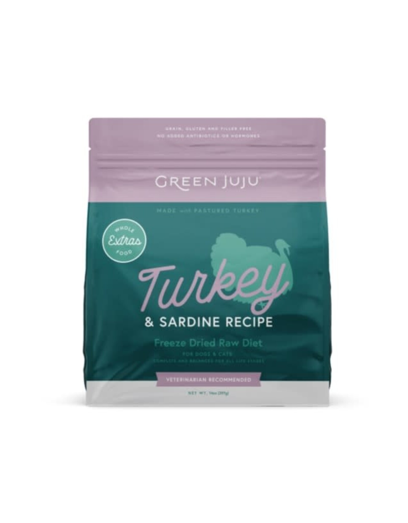 Green Juju Kitchen GREEN JUJU FREEZE DRIED DOG EXTRAS TURKEY & SARDINE DIET 14OZ