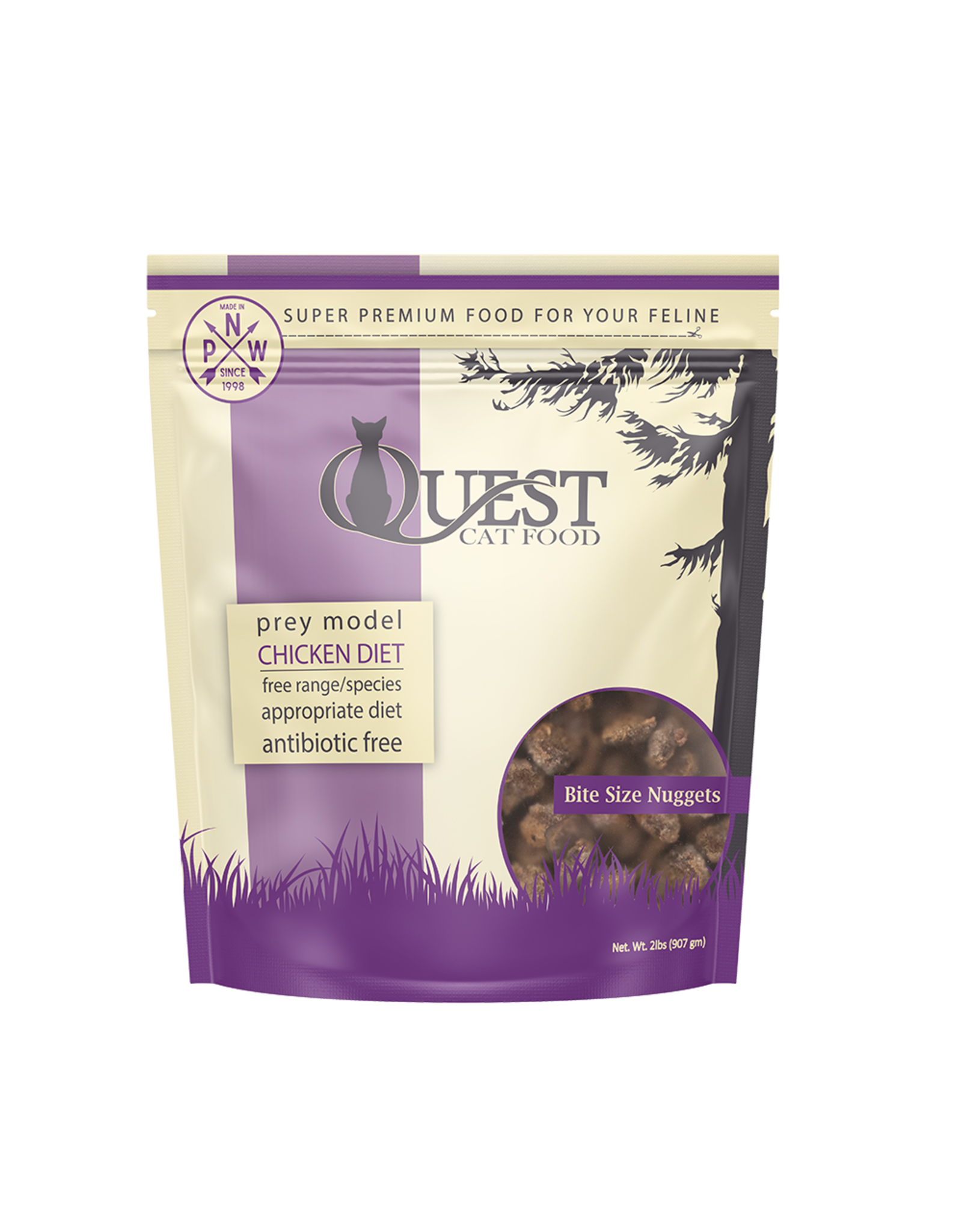 QUEST - STEVE'S QUEST CAT FROZEN CHICKEN NUGGETS 2LB