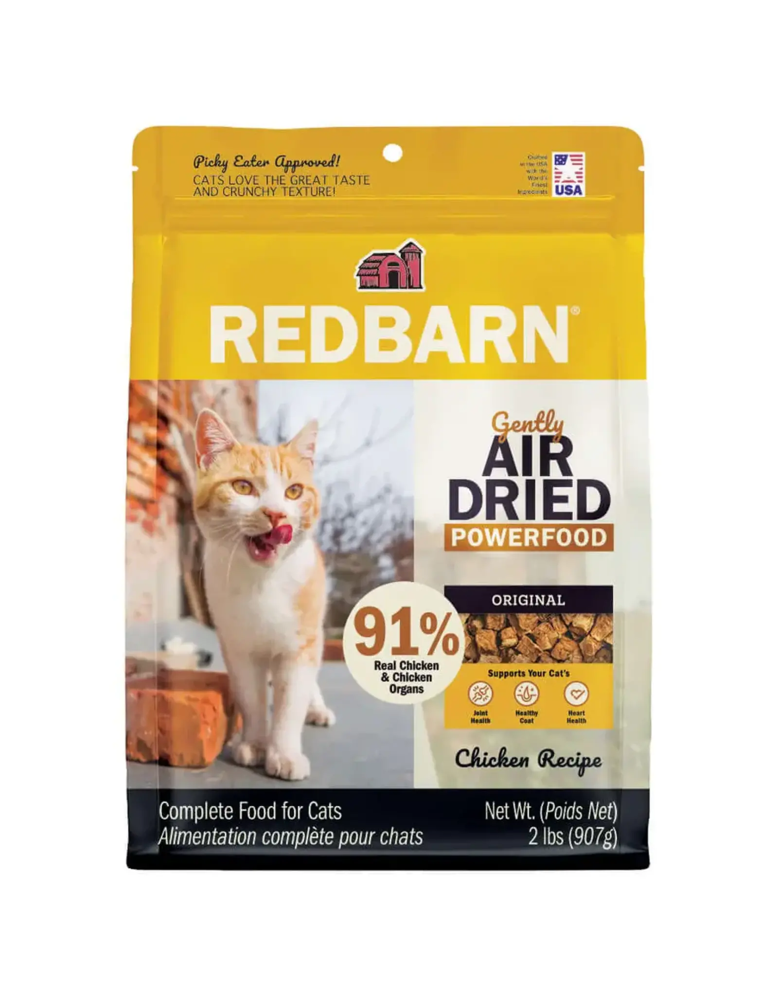 REDBARN REDBARN CAT GENTLY AIR DIRED POWERFOOD CHICKEN 2LB