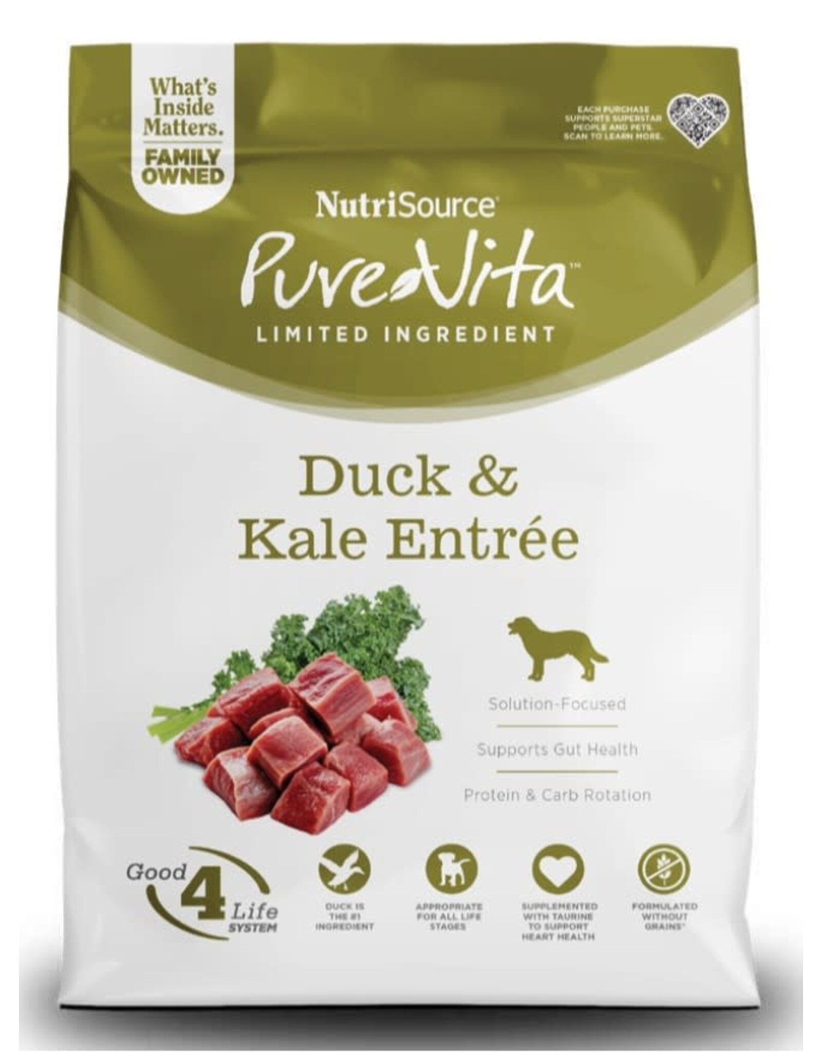 NutriSource Pet Foods PUREVITA DOG GRAIN FREE DUCK KALE ENTREE
