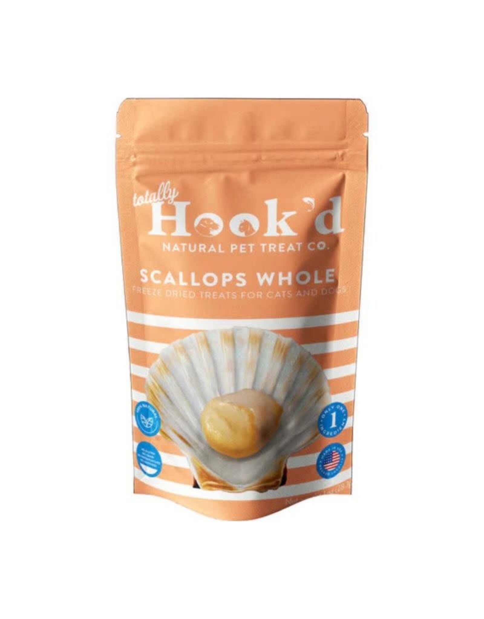 Totally Hooked TOTALLY HOOK'D NATURAL PET TREATS CO. SCALLOPS 1OZ