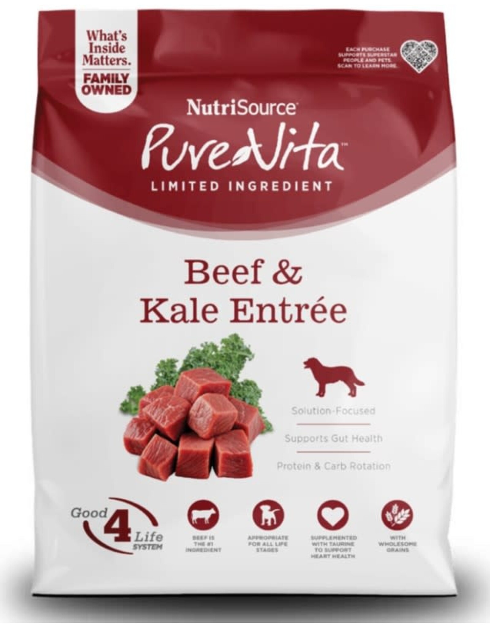 NutriSource Pet Foods PUREVITA DOG BEEF AND KALE ENTREE