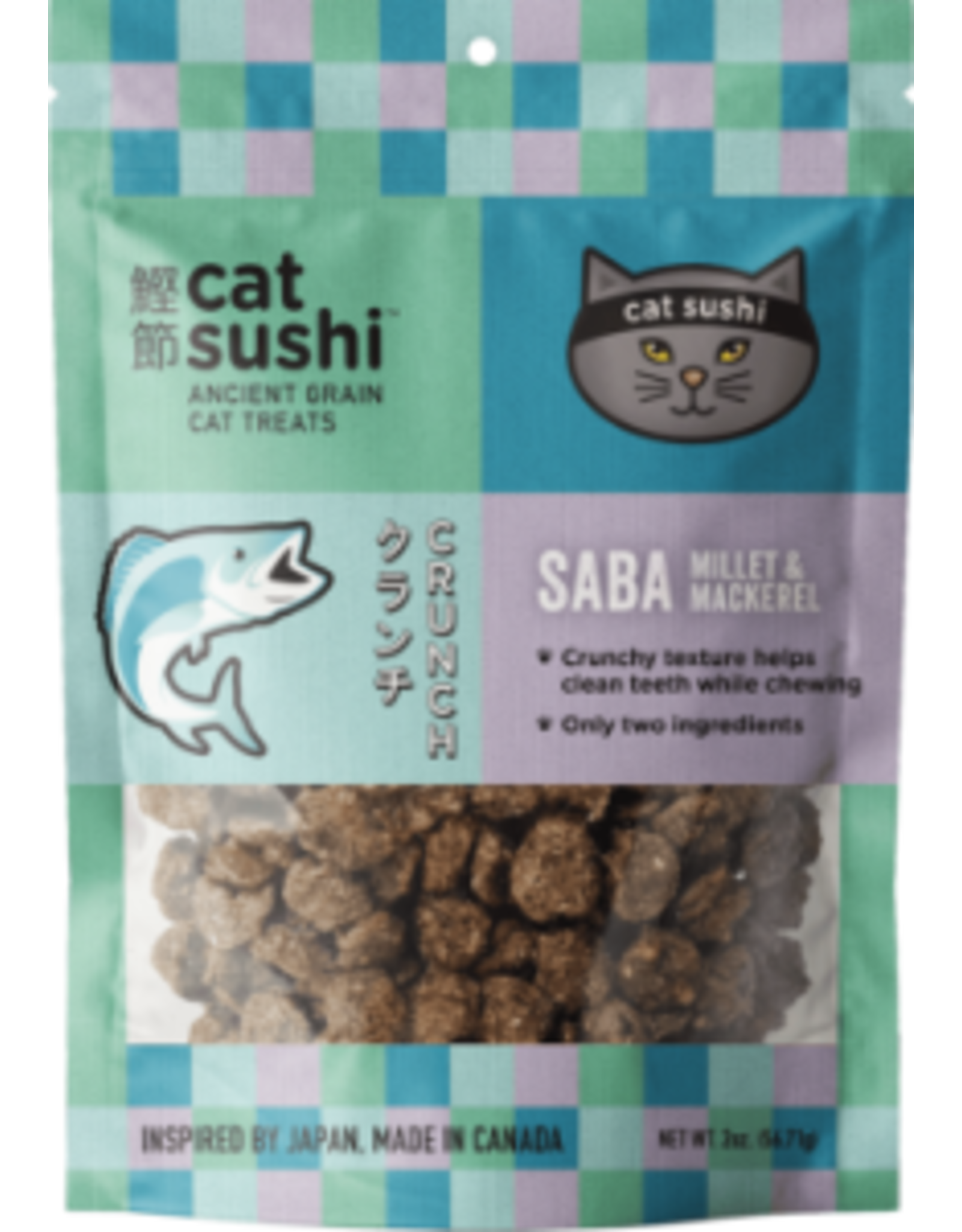 EARTHLY CAT EARTHLY CAT GRAIN FREE SUSHI CRUNCH SABA AND MACKEREL PUFFS 2OZ