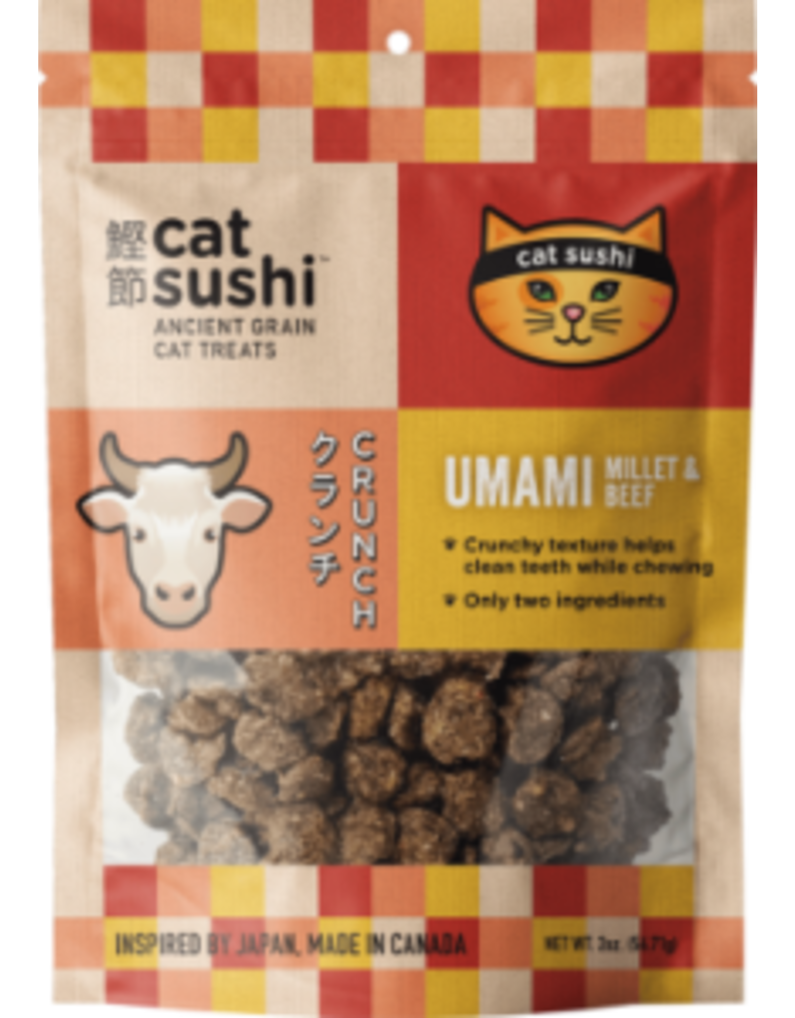 EARTHLY CAT EARTHLY CAT GRAIN FREE SUSHI CRUNCH UMAMI BEEF PUFFS 2OZ