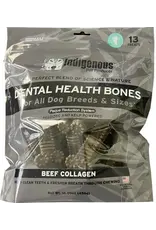 Indigenous Pet Products INDIGENOUS DENTAL HEALTH BONES BEEF COLLAGEN  FLAVOR 13-COUNT Indigenous Pet Products INDIGENOUS DENTAL HEALTH BONES BEEF COLLAGEN  FLAVOR 13-COUNT