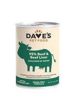 Dave's Pet Food DAVE’S DOG 95% PREMIUM BEEF, BEEF LIVER & BEEF BROTH 12.5OZ