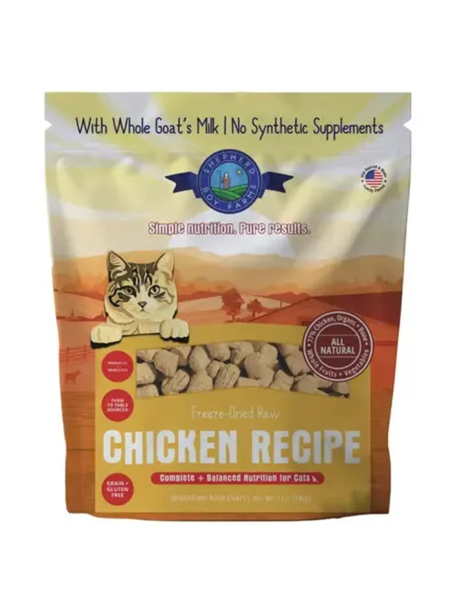 SHEPHERD BOY FARMS SHEPHERD BOY FARMS FREEZE DRIED CAT CHICKEN 12OZ