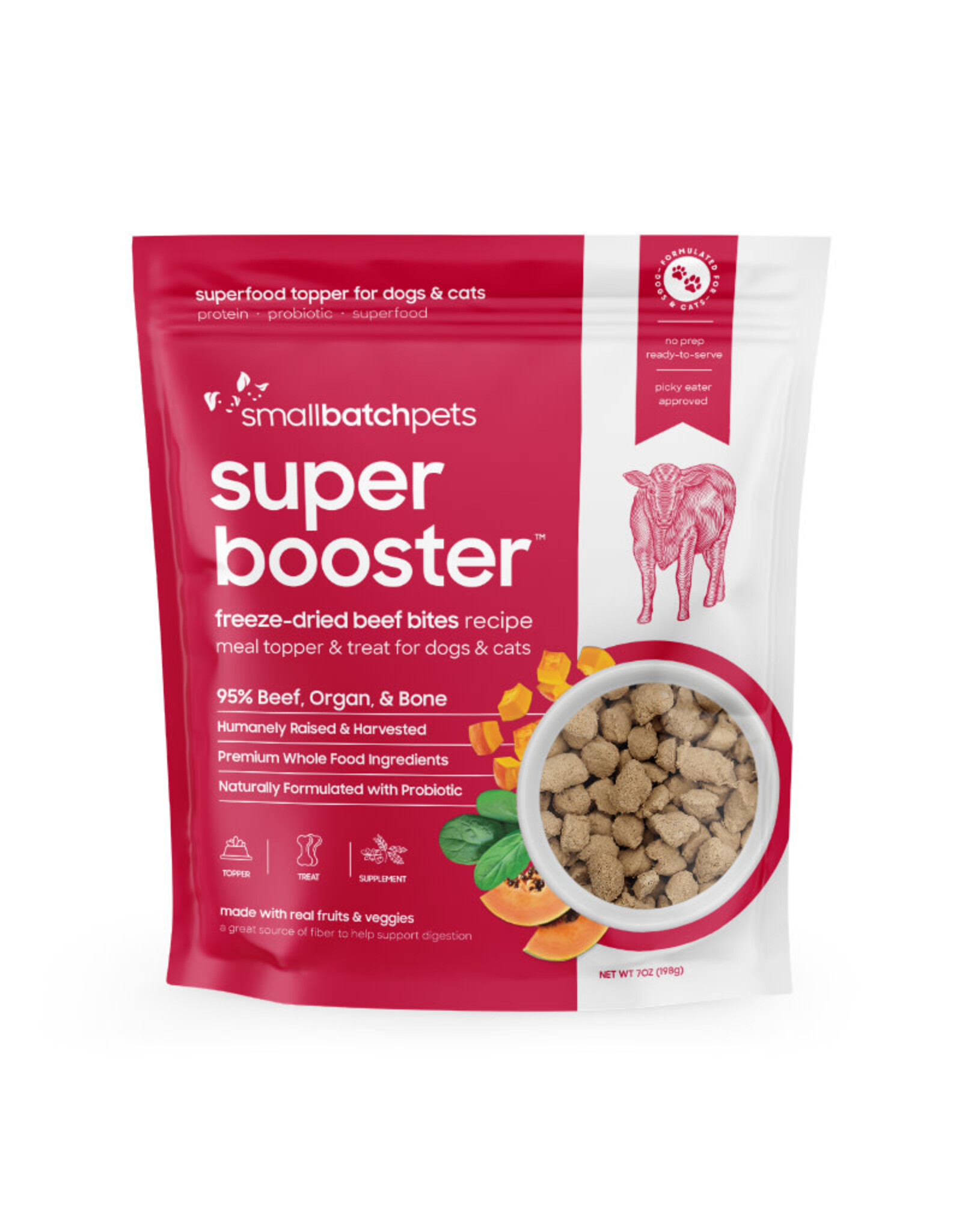 Smallbatch SMALLBATCH DOG/CAT FREEZE DRIED SUPER BOOSTERS BEEF 7OZ
