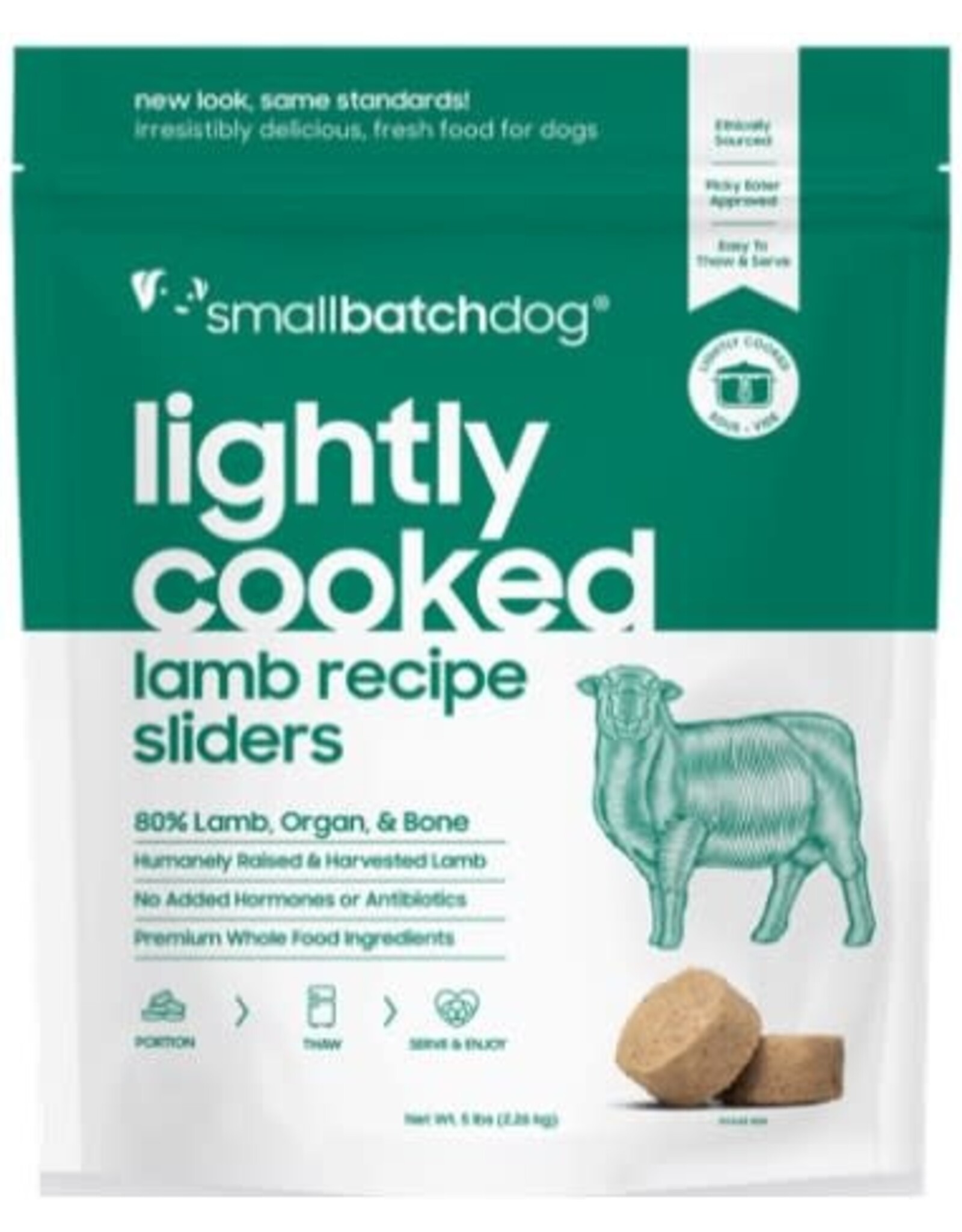 Smallbatch SMALLBATCH DOG FROZEN LIGHTLY COOKED LAMB