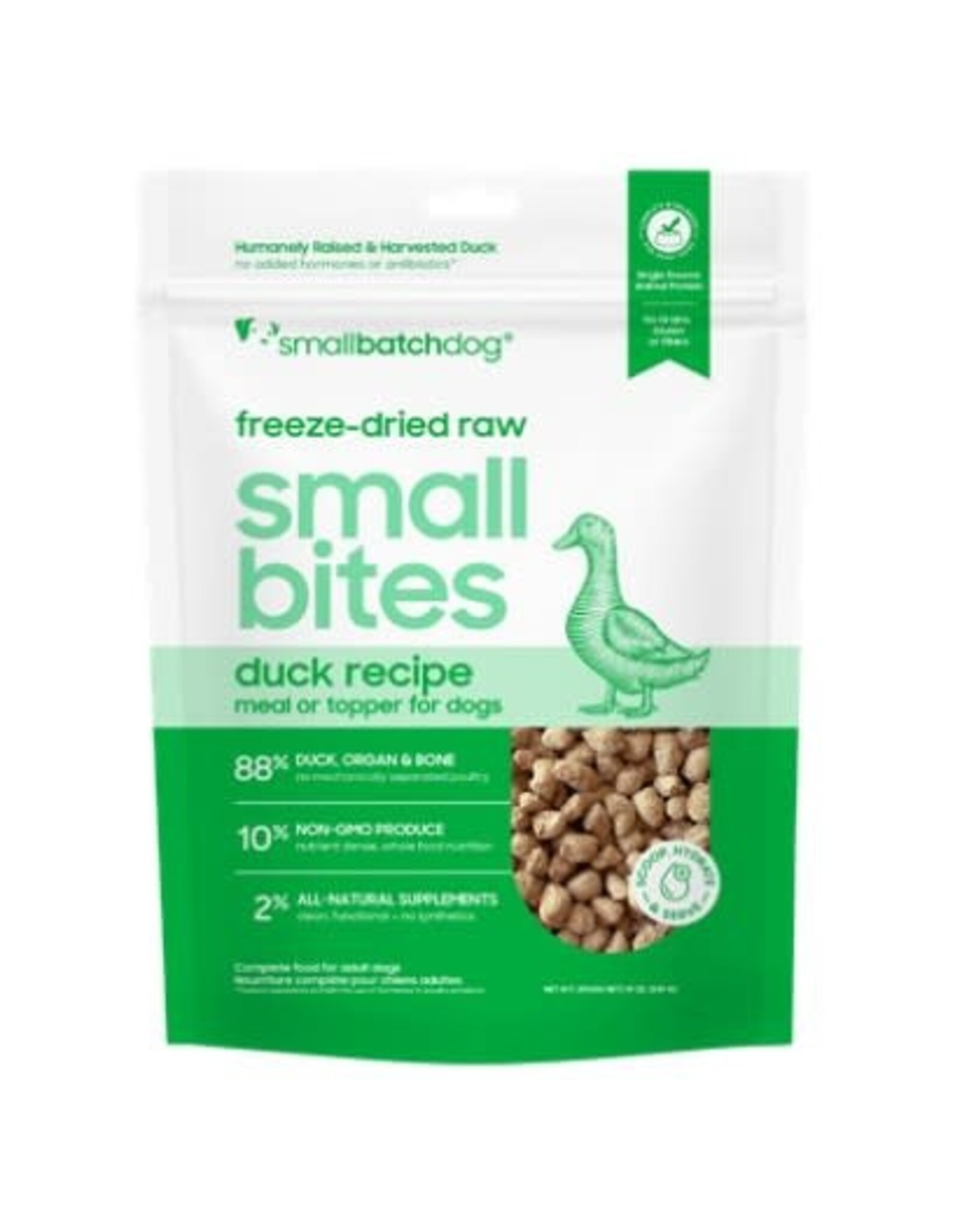 Smallbatch SMALLBATCH DOG SMALL BITES DUCK FD 19OZ