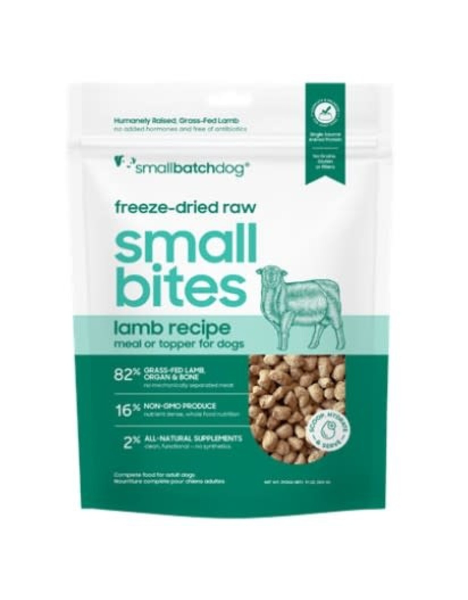 Smallbatch SMALLBATCH DOG SMALL BITES LAMB FREEZE DRIED 19OZ