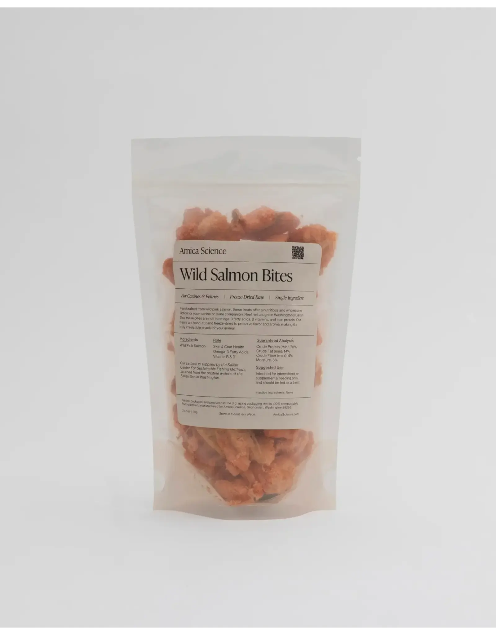 AMICA SCIENCE AMICA SCIENCE FREEZE DRIED WILD SALMON BITES 70G