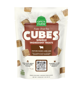 Open Farm OPEN FARM DOG CUBES LAMB LIVER FD TREAT 3OZ