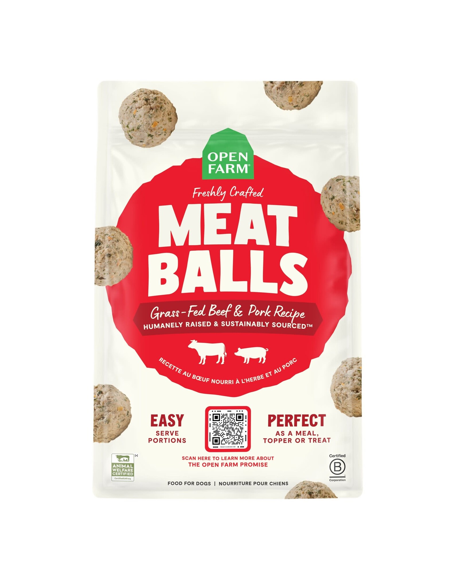 Open Farm OPEN FARM DOG MEATBALLS BEEF PORK FROZEN