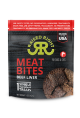 Raised Right RAISED RIGHT DOG CAT BEEF LIVER BITES TREAT 5OZ