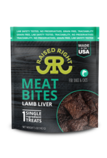 Raised Right RAISED RIGHT DOG CAT LAMB LIVER BITES TREAT 5OZ