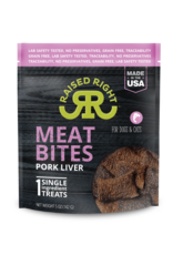 Raised Right RAISED RIGHT DOG CAT PORK LIVER BITES TREAT 5OZ