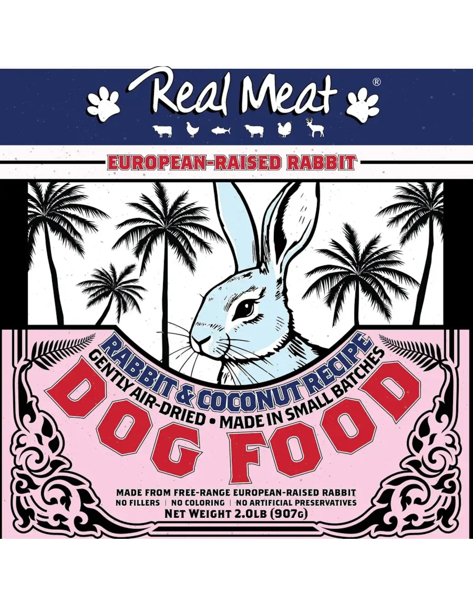 The Real Meat Company THE REAL MEAT CO. AIR DRIED RABBIT & COCONUT DOG FOOD 2LB