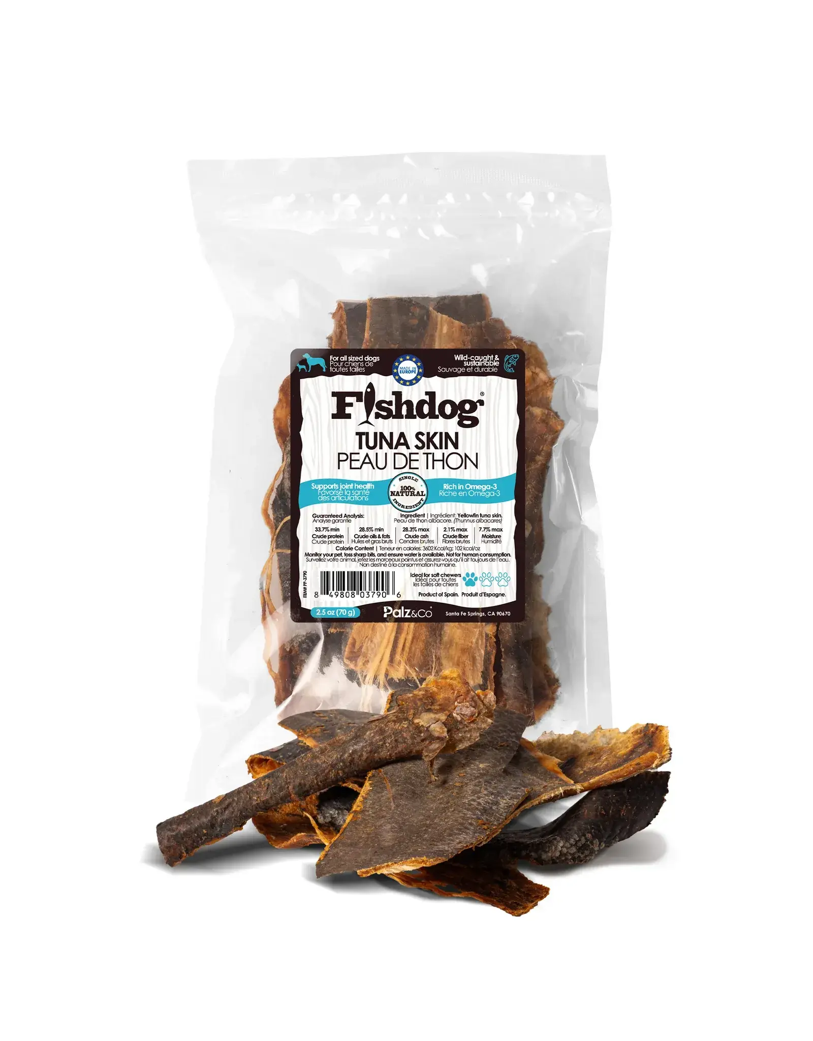PALZ & CO PALZ & CO FISHDOG TUNA SKINS 2.5OZ BAG
