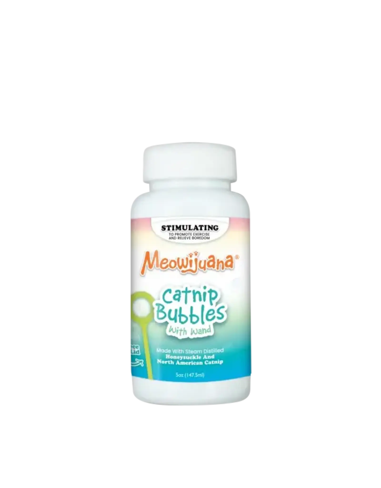 Meowijuana MEOWIJUANA CATNIP BUBBLES WITH HONEYSUCKLE OIL 5OZ