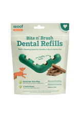 WOOF WOOF BITE N BRUSH DENTAL REFILLS BEEF 8OZ