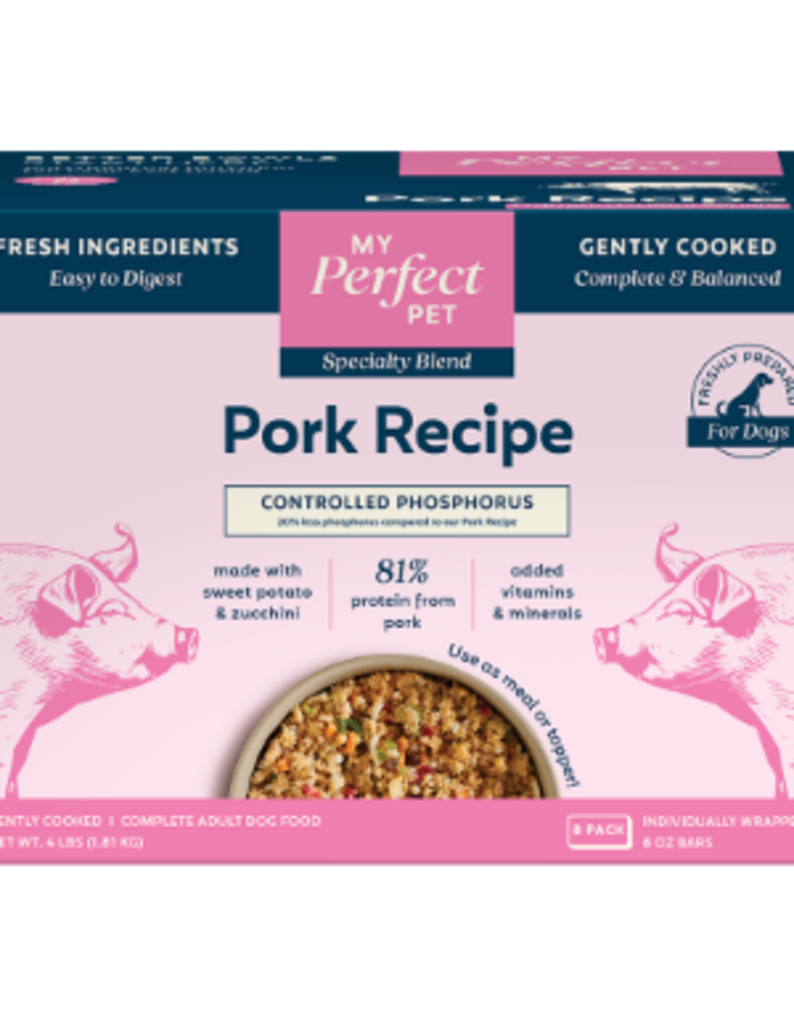 My Perfect Pet MY PERFECT PET DOG FROZEN ADULT LOW PHOSPHORUS PORK 4LB