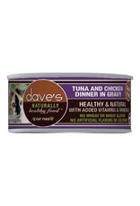 Dave's Pet Food DAVE'S CAT NATURALLY HEALTHY FOOD TUNA AND CHICKEN DINNER IN GRAVY 5.5OZ