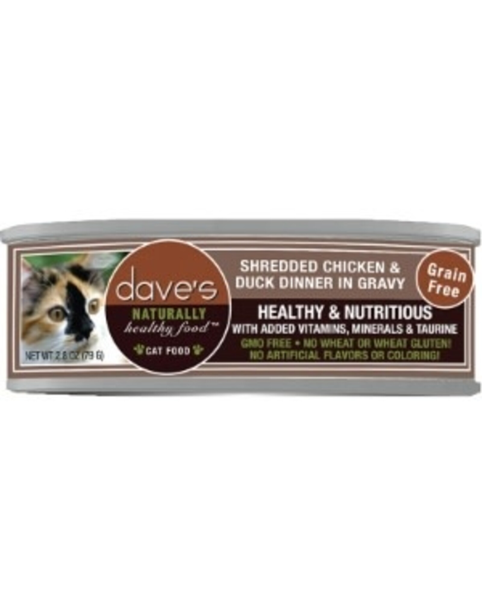 Dave's Pet Food DAVE'S CAT SHREDDED CHICKEN & DUCK 2.8OZ